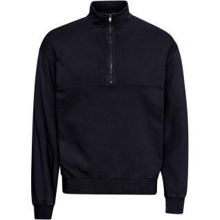 Sweatshirt 1/4 zip Colorful Standard Organic navy blue