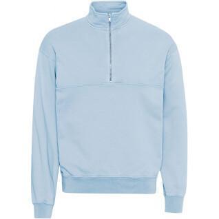 Sweatshirt 1/4 zip Colorful Standard Organic polar blue