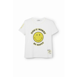 T-shirt de mulher Desigual More Smiley
