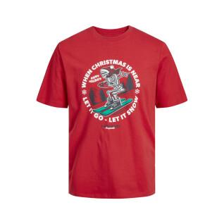 T-shirt de gola redonda para criança Jack & Jones Jorchristmas Skull