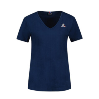 T-shirt de pescoço em v das mulheres Le Coq Sportif Essentiels N°1