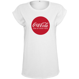 T-shirt mulher clássica urbana coca cola redonda logótipo xxl