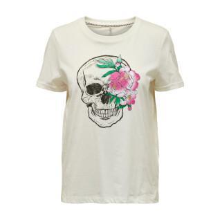 T-shirt de mulher Only Silvia Skull