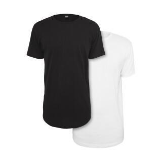 T-shirt Urban Classics Pre-Pack Shaped Long 2-Pack (grandes tailles)