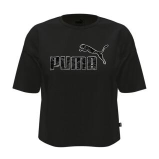 T-shirt de mulher Puma ESS+ marbleized Cropped Relaxed
