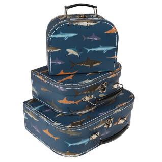Conjunto de 3 malas para crianças Rex London Sharks