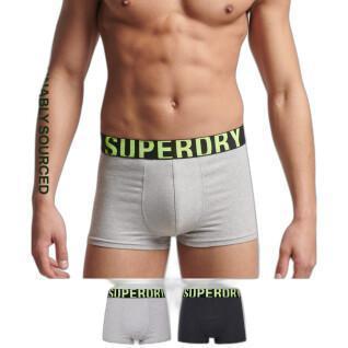 Boxer em algodão orgânico Superdry Dual Logo (x2)