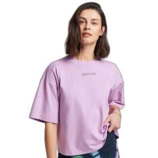 T-shirt de tamanho exagerado para mulheres Superdry Code Tech