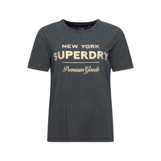 T-shirt de mulher Superdry Luxe Metallic