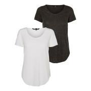 Conjunto de 2 camisetas femininas Vero Moda vmlua