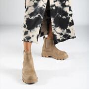 Botas de mulher Buffalo Aspha Chelsea Warm - Vegan Nubuck/Fur