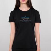 Camiseta feminina Alpha Industries New Basic Rainbow Refl. Print