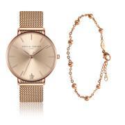 Relógio e bracelete feminino Amelia Parker Gold Sky