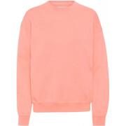 Sweatshirt pescoço redondo Colorful Standard Organic oversized bright coral