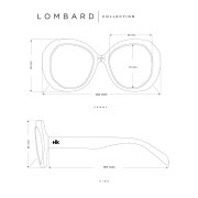Óculos de sol femininos Hanukeii Lombarde