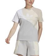 T-shirt de manga curta feminina adidas Originals Adicolor Split Trefoil