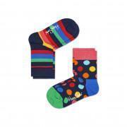 Meias para crianças Happy Socks 2-pack Stripe
