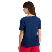 T-shirt de pescoço em v das mulheres Le Coq Sportif Essentiels N°2
