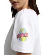 T-shirt de senhora de topo de colheita Napapijri S-Fiorucci