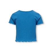 T-shirt de gola redonda para rapariga Only Nella