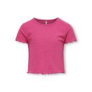 T-shirt de gola redonda para rapariga Only Nella