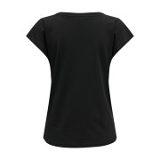 T-shirt de pescoço em v das mulheres Only Nina
