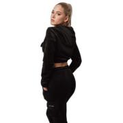 Camisola de veludo curto com capuz feminino Project X Paris