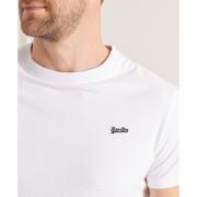 T-shirt micro bordada em algodão orgânico Superdry