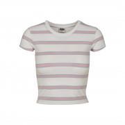 T-shirt mulher Urban Classics stripe cropped