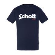 T-shirt de manga curta com logótipo grande Schott