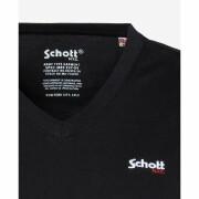 T-shirt com o pequeno logótipo em v-neck Schott casual