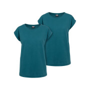 T-shirts para mulher Urban Classics Extended Shoulder (x2)