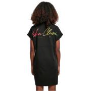 Vestido de t-shirt feminino Urban Classics Rainbow GT