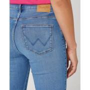 Jeans ajuste fino das mulheres Wrangler